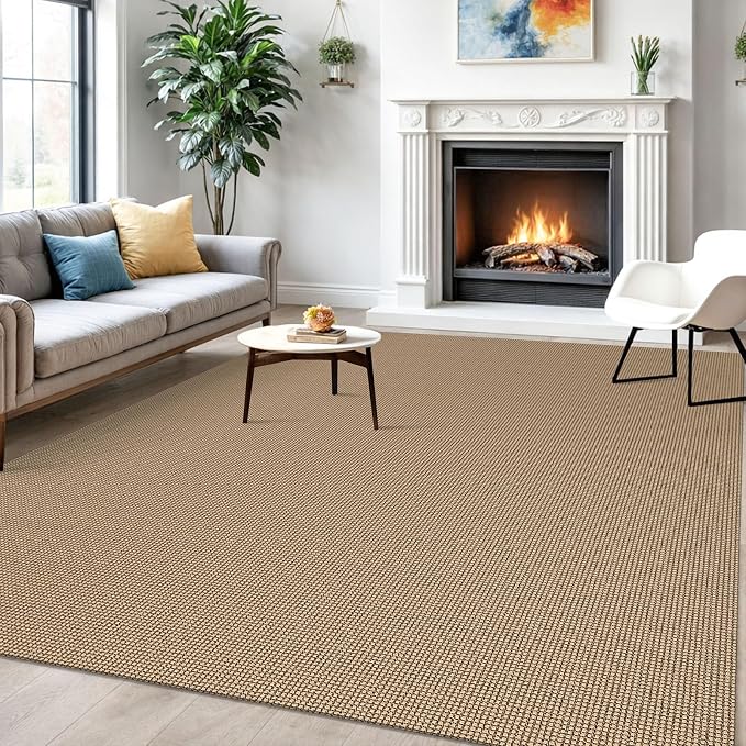 IOHOUZE Washable Area Rug 6x9 Non Slip Rubber Backed Woven Rugs by iOhouze