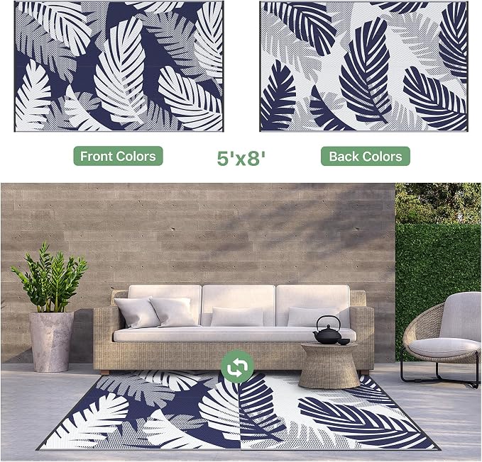 GENIMO Waterproof Outdoor Rug 5' x 8' - Image 7