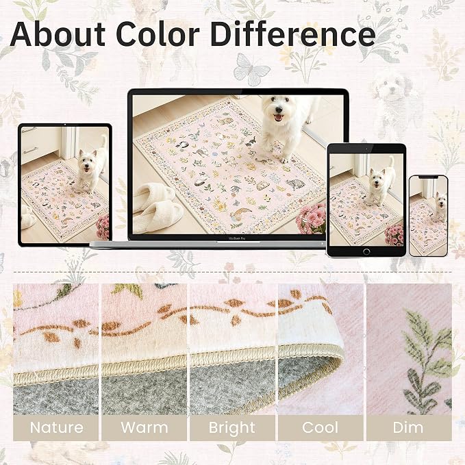 Soalmost Dog 9x12 Pink Area Rugs - Image 8