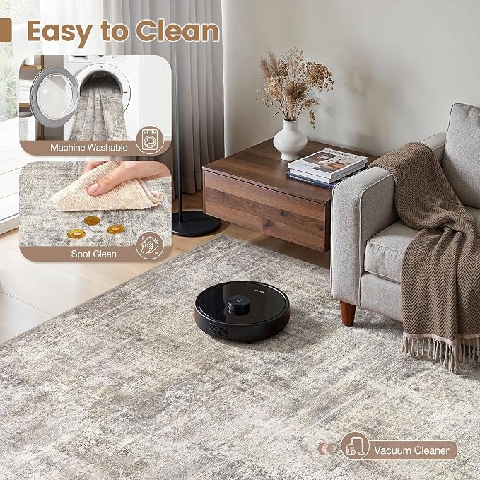 cotiled Washable 8x10 Area Rug for Living Room - Image 2