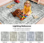 CAPALOCA Machine Washable Rugs Nursery Rug 7x9 Cute Girl Non Slip Low Pile - Image 8