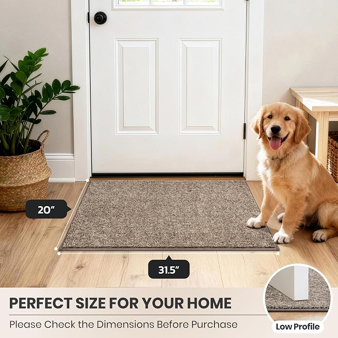 PURRUGS Dirt Trapping Door Mat 20" x 31.5", Non-Slip Machine Washable Entry Rug - Image 8