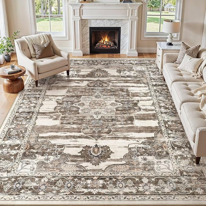 Washable 6x9 Area Rug for Living Room by JessibouAreaRug