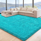 5x7 Teal Area Rugs for Living Room, Fluffy Shag Rug for Bedroom Boys Kids by Unknown