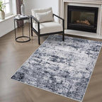 Washable Area Rug 3x5 Entryway Rug: Washable Modern Abstract Soft Thin Rug by FXRHLP