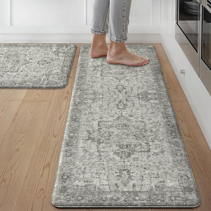 GENIMO Kitchen Mats for Floor 2PCs, Washable Anti Fatigue Mat for Cushioned - Image 3