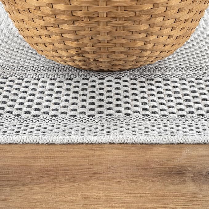 CAMILSON Easy Jute Rug 6x9, Indoor Outdoor Off-White Color Fiber Area Rugs - Image 5