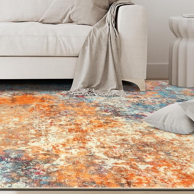 10x14 Area Rugs for Living Room Rug Washable: Abstract Large Rug Indoor Modern - Image 8