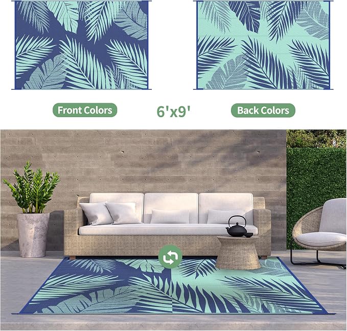GENIMO Outdoor Rug 6' x 9' Waterproof - Image 2
