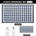 HUGEAR Outdoor Waterproof Rug 8'x10' Plastic Straw Rugs Washable Reversible - Image 2