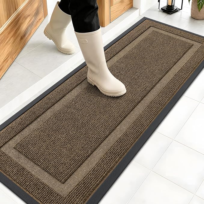 OLANLY Front Door Mat Indoor Outdoor Entrance, Waterproof All-Season, by OLANLY