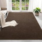 6x9 Feet Brown Area Rugs for Bedroom, Indoor Washable Memory Foam Rug for - Image 2