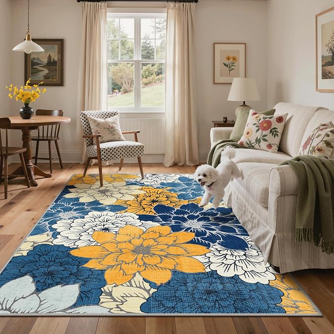 GENIMO Indoor Outdoor Area Rug 6'x9', Machine Washable Rugs - Image 6