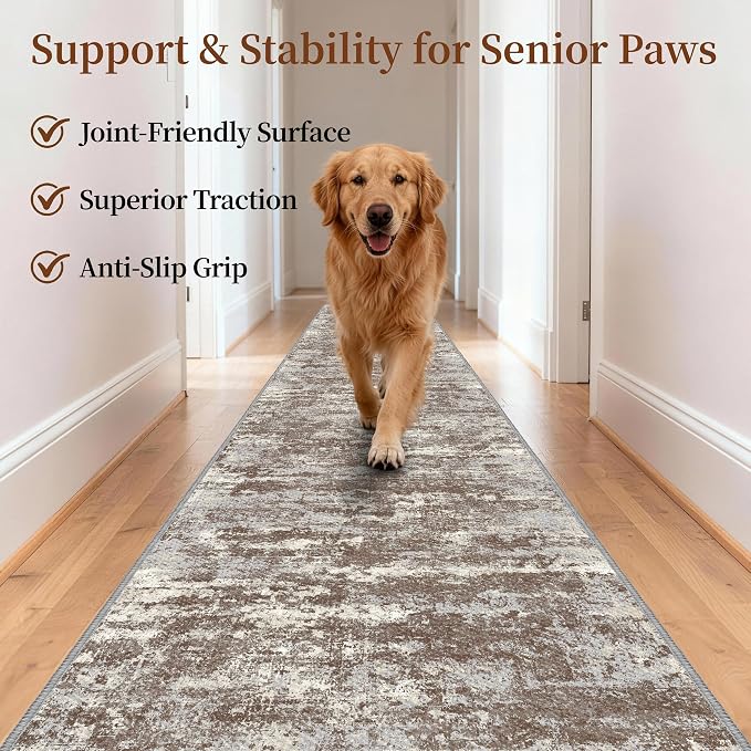 Washable Carpet Runners for Hallway 14ft-Non Slip Floor Runners for Dogs - Image 2