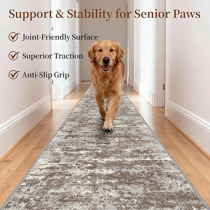 Washable Carpet Runners for Hallway 16ft-Non Slip Floor Runners for Dogs - Image 2