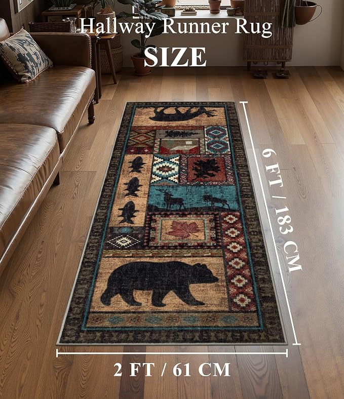 Hallway Runner Rug 2x6 Indoor Door Mat - Image 2