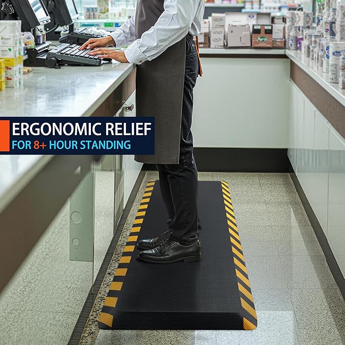 FEATOL Anti Fatigue Mat Industrial, Ergonomic Standing Floor Mat - Image 2