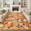 DUKINO 6x9 Area Rug, Floral Washable Rugs by DUKINO