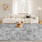 Nakagishi 8x10 Area Rugs Living Room: Washable Abstract Large Neutral Soft Rug - Image 4