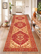 SERISSA Runner Rug for Hallways, Long Boho Rug Vintage Red Hallway Stair Ultra by SERISSAHomeDecorCollection