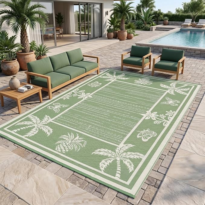 Garvee Outdoor Rug 9x12 Waterproof by Garvee