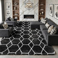 ONASAR Large Area Rugs for Living Room, 7x10 Black and White Rug, Boho Thick by ONASAR
