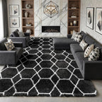 ONASAR Large Area Rugs for Living Room, 7x10 Black and White Rug, Boho Thick by ONASAR