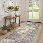 DMOYEST Washable Runner Rug for Hallway: 3x8 Neutral Modern Abstract Low Pile - Image 4
