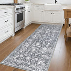 KILOCOCO Hallway Runner 3x8 Rug Runner Printed Vintage Floral Washable Kitchen - Image 8