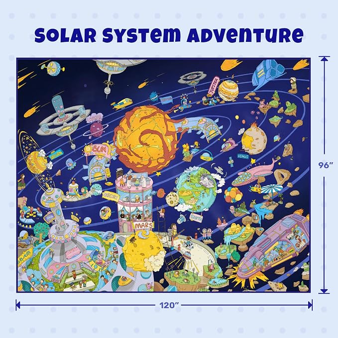 Hazo Haus Galaxy 8x10 Educational Kids Rug - Image 2