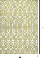JONATHAN Y Moroccan Geometric Indoor Outdoor Area Rug 8X10 Light Green/Cream - Image 2