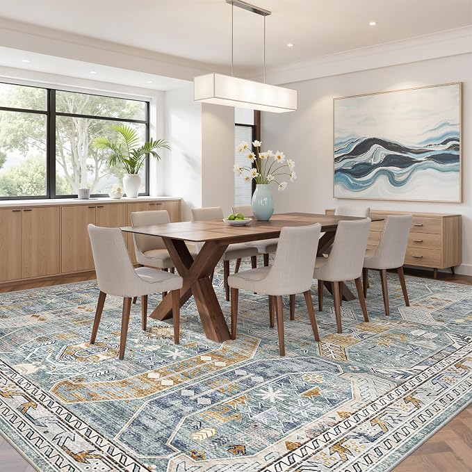 befbee 10x14 Area Rugs, Ultra-Thin Washable Rugs - Image 7