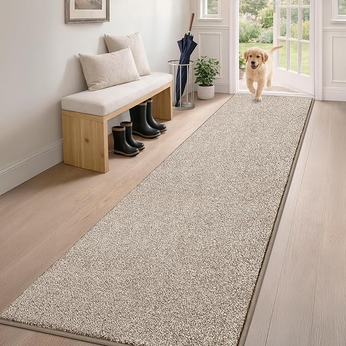 PURRUGS Dirt Trapping Door Mat 24" x 84", Non-Slip Machine Washable Entryway Rug by PURRUGS