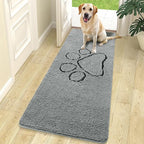 OLANLY Dog Door Mat for Muddy Paws 70x24, Paw Print Design, Absorbs Moisture by OLANLY