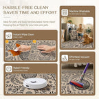 HUGEAR 5x7 Vintage Jute Indoor Outdoor Rug Washable Linen Textured Weave High - Image 5
