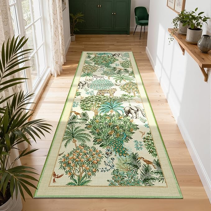 GarveeHome Jungle Rug 2.5x10 Kitchen Runner Rug Non Slip Washable Runners by GarveeHome