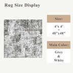 4x4 Square Entryway Rug Washable – Non-Slip Small Area Rug - Image 2