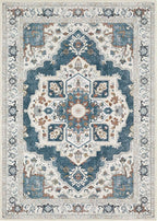 10x12 Washable Area Rug: Vintage Neutral Soft Non Slip Thin Large Floor Carpet - Image 8