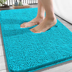 OLANLY Bathroom Rugs 34x21, Extra Soft Absorbent Chenille Bath Rugs, Rubber by OLANLY