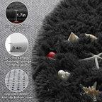 ONASAR Black Round Area Rug 4ft, Soft Bedroom Circle Rugs Floor Mats - Image 2