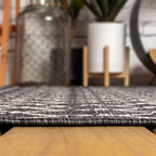 JONATHAN Y Moroccan Geometric Indoor Outdoor Round Area Rug 9 Ft Black/Gray - Image 6