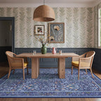 GENIMO 8x10 Washable Area Rug, Non-Slip Vintage Boho Floral Carpet, Large Area - Image 4