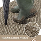 BEQHAUSE Dirt Trapper Door Mat 24" x 60", Non-Slip Washable Doormats Entrance - Image 3