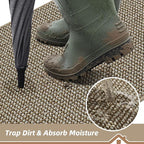 BEQHAUSE Dirt Trapper Door Mat 17"x30", Non-Slip Doormats Washable Entryway Rugs - Image 3