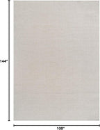 CAMILSON Easy Jute Rug 9x12, Large Indoor Outdoor Off-White Farmhouse Area Rugs - Image 2