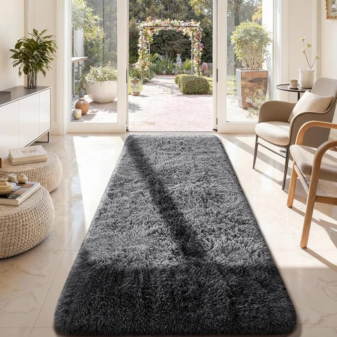 Ophanie Runner Rug for Hallway, 3x8 Washable Non-Slip Fluffy Soft Bedside Rugs - Image 5