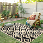 Smiry Waterproof Outdoor Rug 4x6 ft, Reversible Plastic Straw Patio Camping Rugs - Image 6