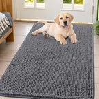 Smiry Dog Door Mat for Muddy Paws 47x32, Absorbent Dirt Trapper, Non-Slip by Smiry