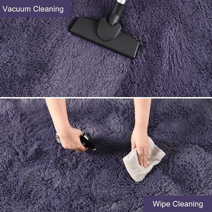 YJ.GWL Fluffy Runner Rugs for Bedroom Living Room Soft Shag Rug 2x6 Feet - Image 5
