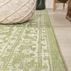 JONATHAN Y Boho Medallion Indoor Outdoor Area Rug 3X5 Green/Cream, Malta - Image 7